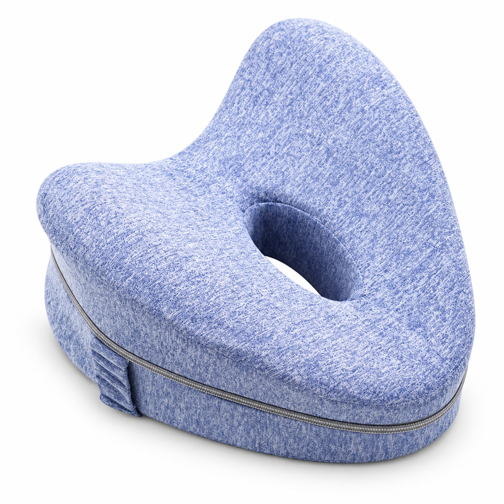 Almofada Ergonómica para Joelhos — Conforto Durante o Sono
